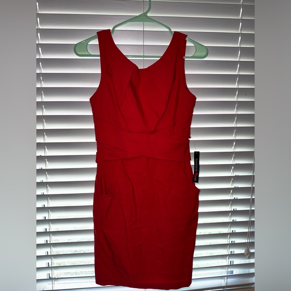 Red dress. Had pockets